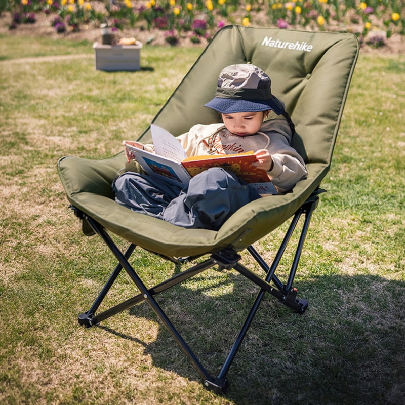 Крісло туристичне складане з високою спинкою Naturehike CNK2450JJ020, чорний