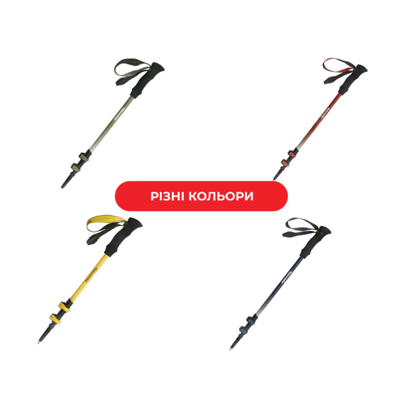Трекінгова палиця Naturehike CNK2300DS010, 120 см, зелена
