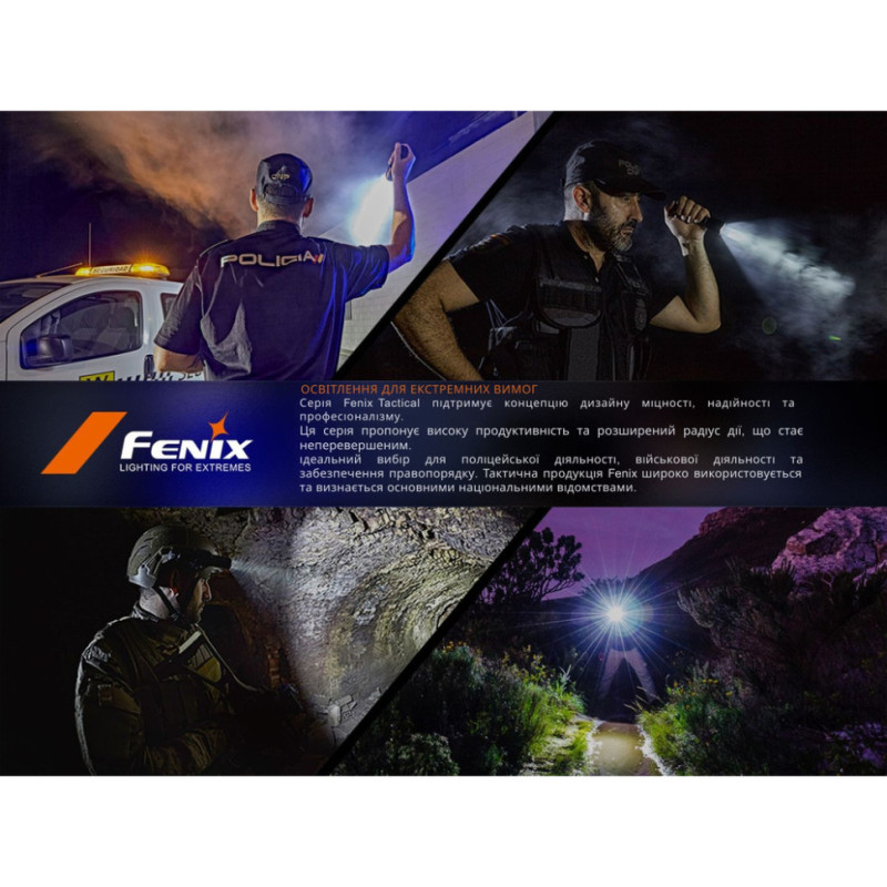 Ліхтар тактичний ручний Fenix PD35R ACE LED 2000 лм + наключний ліхтар CL01 (чорний) | Лімітована серія