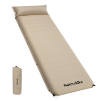 Матрац з подушкою ортопедичний одномісний Naturehike CNK2450WS020, самонадувний, 200х63х10 см, бежевий