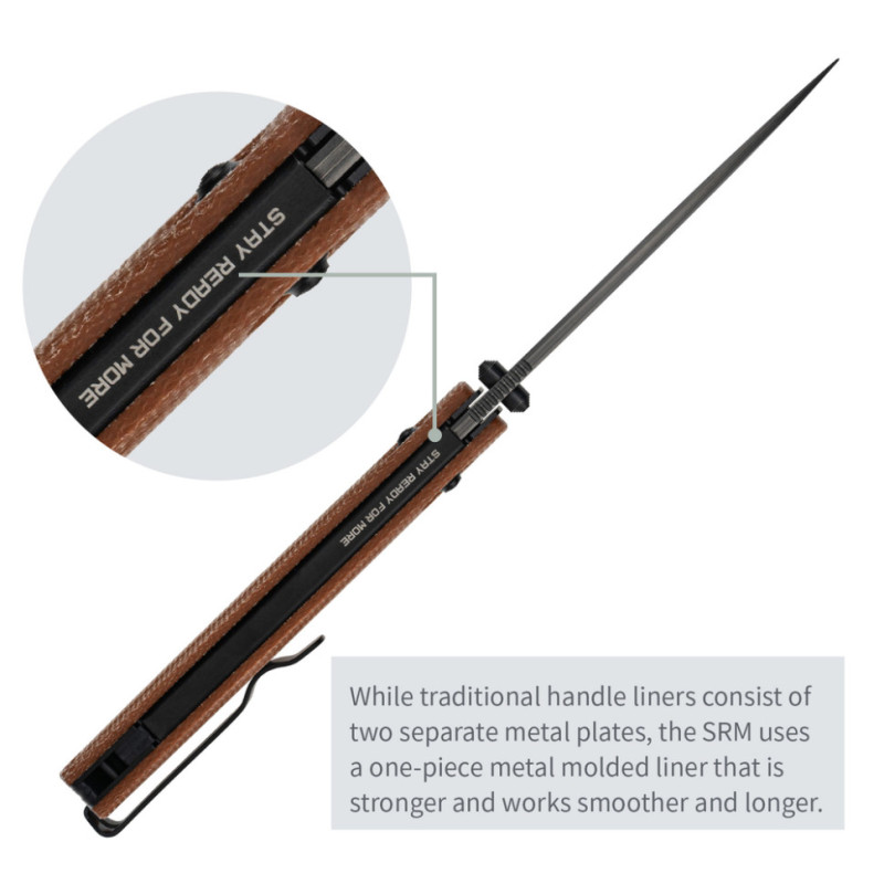 Ніж складаний SRM Terrier 258L-MN2, коричневий