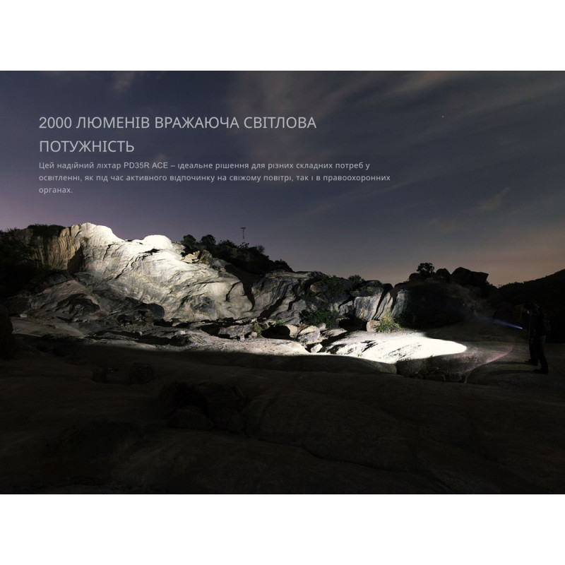 Ліхтар тактичний ручний Fenix PD35R ACE 2000 лм
