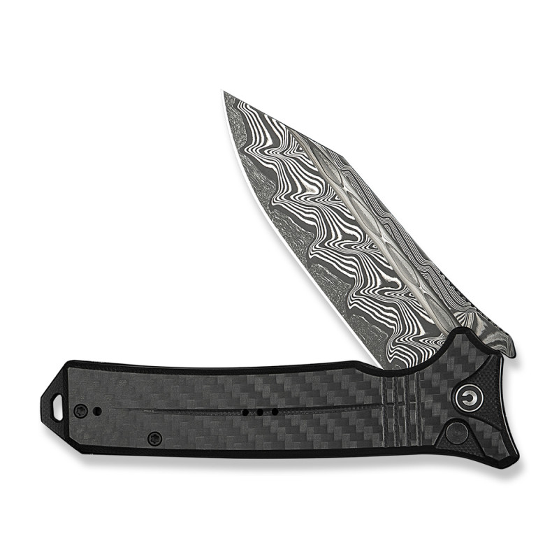 Ніж складаний туристичний Civivi Neurohaptic, (9.5 см) Damascus / Carbon Fiber & G10