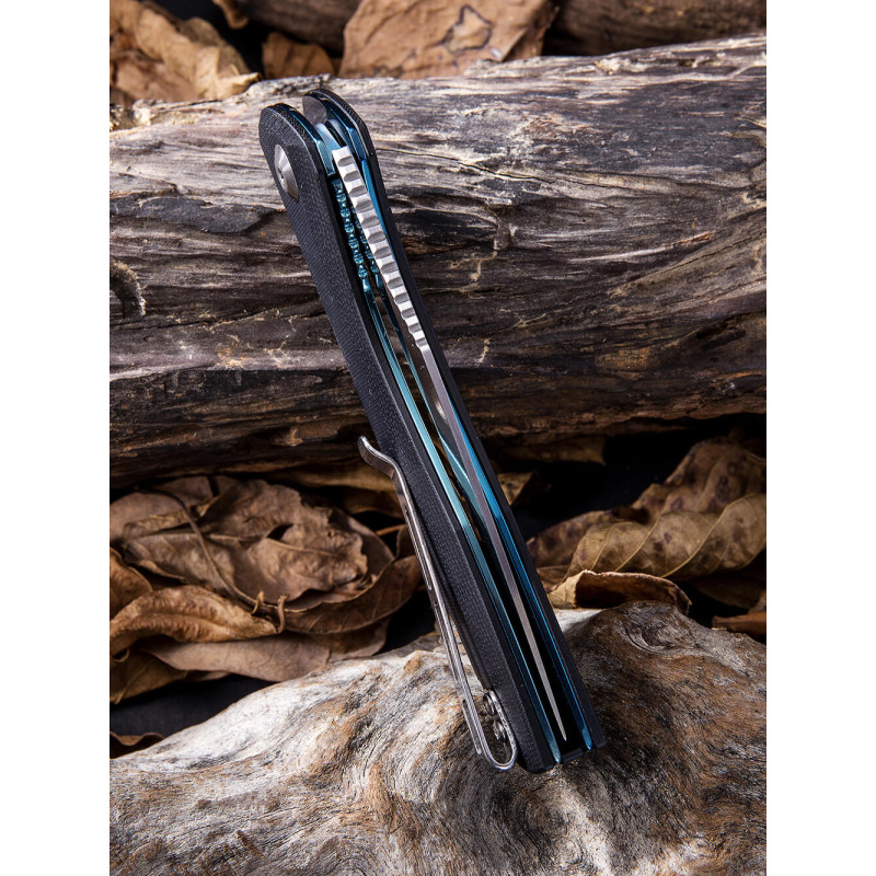 Ніж складаний туристичний Civivi Baklash, (8.9 см) 9Cr18MoV / G10 синій