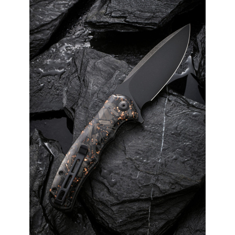 Ніж складаний туристичний Civivi Praxis, (9.5 см) 9Cr18MoV / Carbon Fiber & Resin