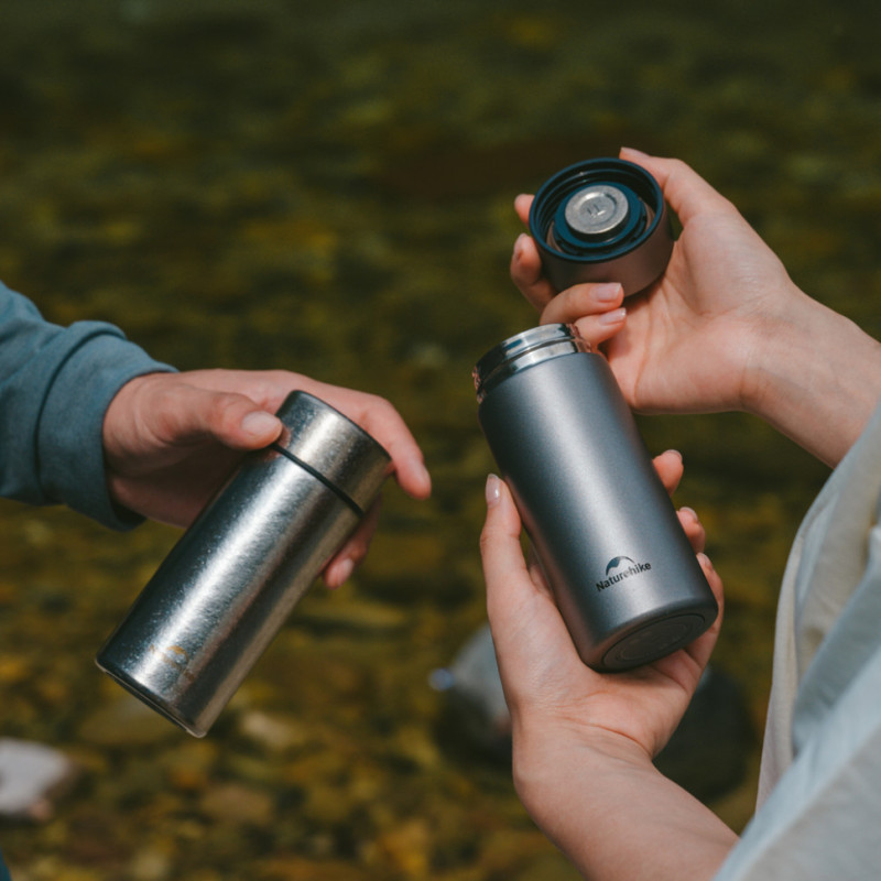 Термос Naturehike CNK2550CF017, титан, 0.2 л, сірий