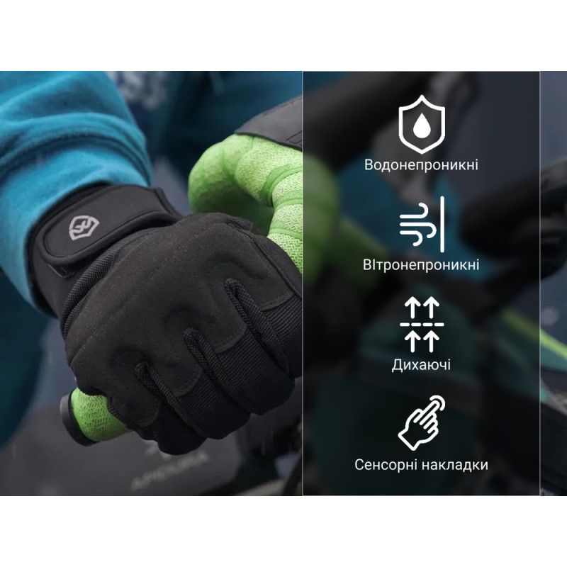 Рукавички водонепроникні Dexshell Arendal Biking Gloves V 2.0, p-p S, зимові, чорні