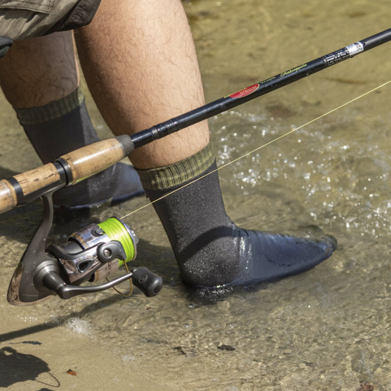 Шкарпетки водонепроникні Dexshell Thermlite, p-p S, з зеленою смужкою