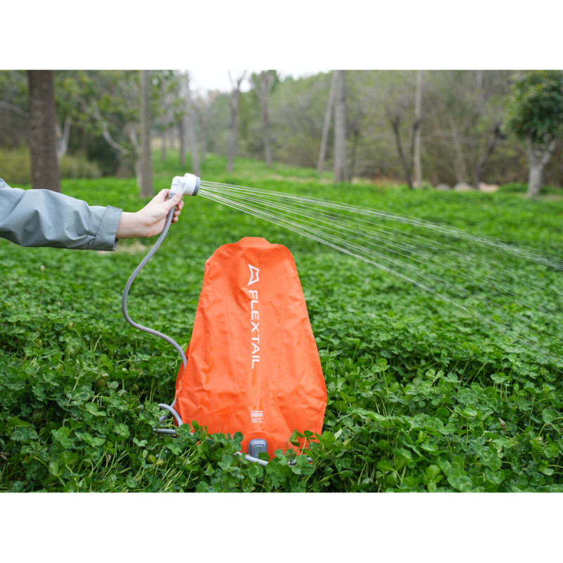 Душ портативний із ємністю та насосом Flextail Tiny Shower Bag, 20л, помаранчевий