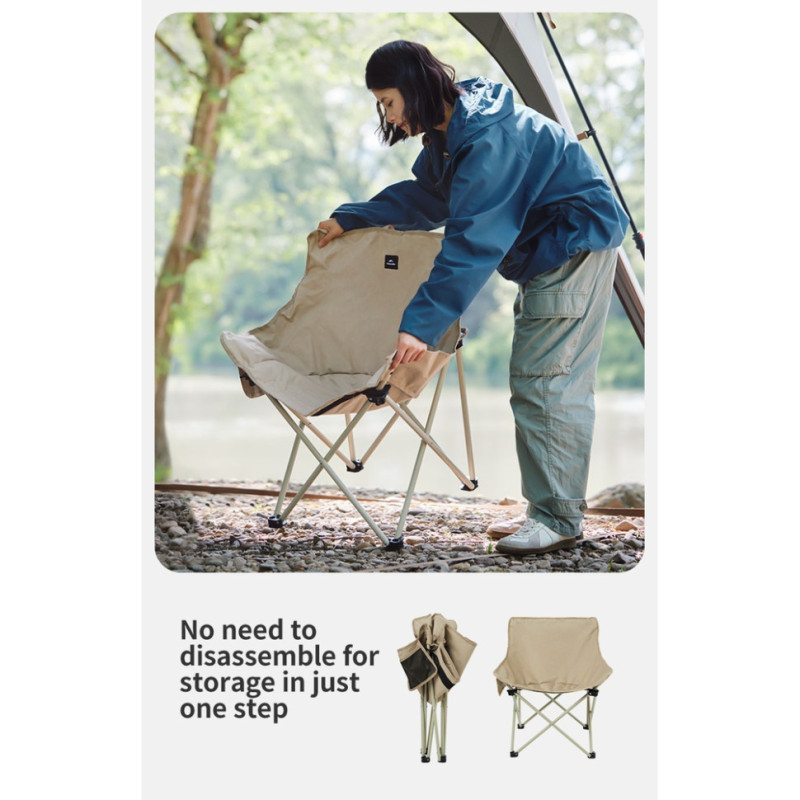 Стілець складаний Naturehike Stellaluna T01 CNH23JU13002, L, бежевий