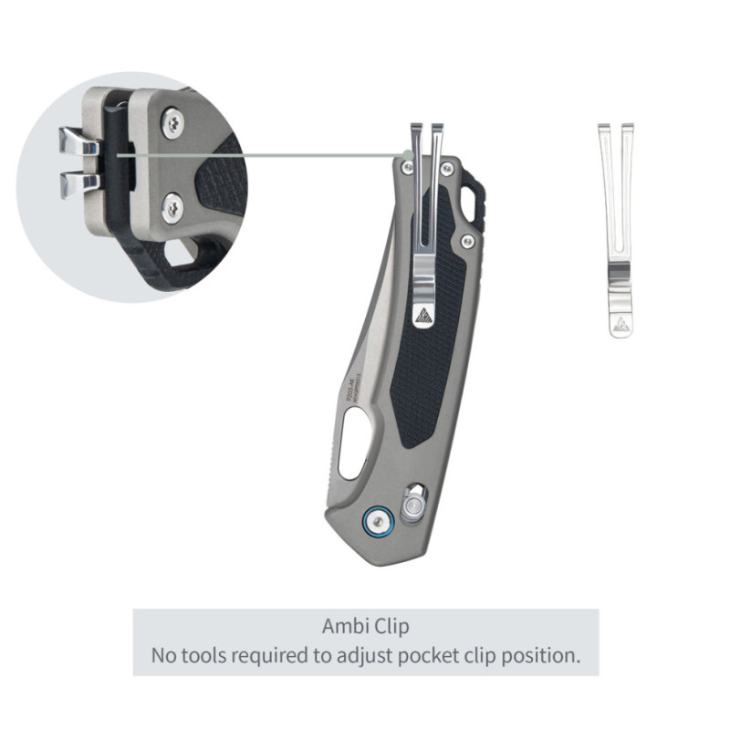 Ніж складаний SRM Retriever 9203-AK, чорно-сірий