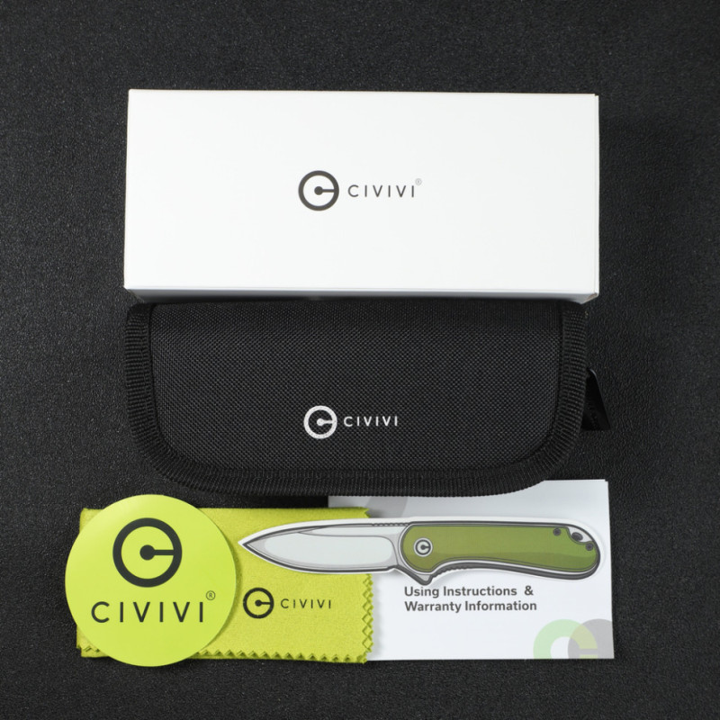 Ніж складаний туристичний Civivi Praxis, (9.5 см) 9Cr18MoV / Carbon Fiber & Resin