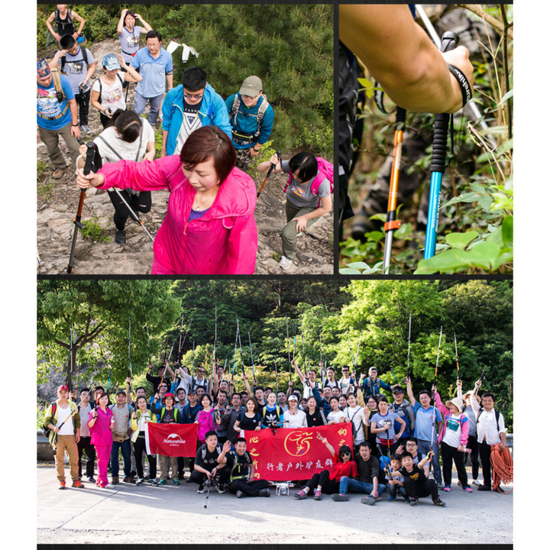 Трекінгова палиця 3-сек. Naturehike Women 6061 AL NH17D001-Z, 57-120 см, алюміній, золотиста