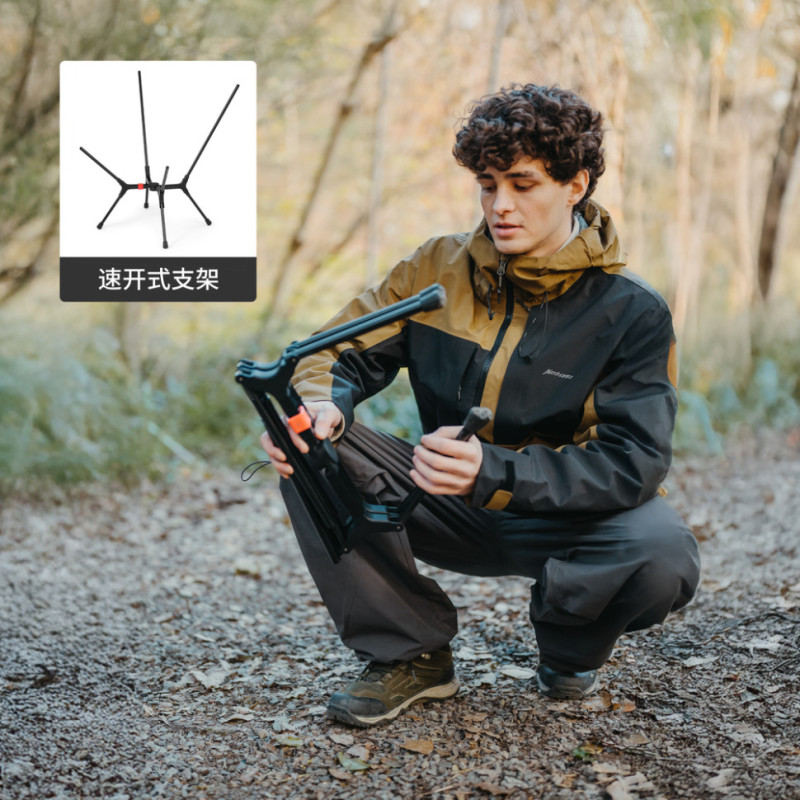 Стілець складаний ультралегкий Naturehike CNK2550JJ013 Yamami YL01, розмір М, алюміній, чорний