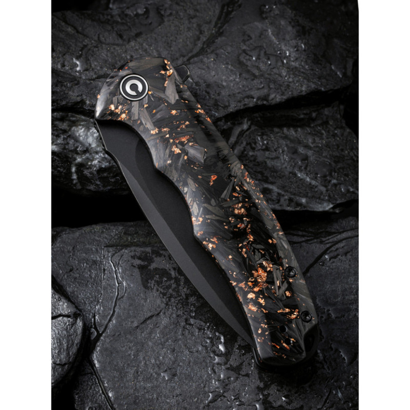 Ніж складаний туристичний Civivi Praxis, (9.5 см) 9Cr18MoV / Carbon Fiber & Resin