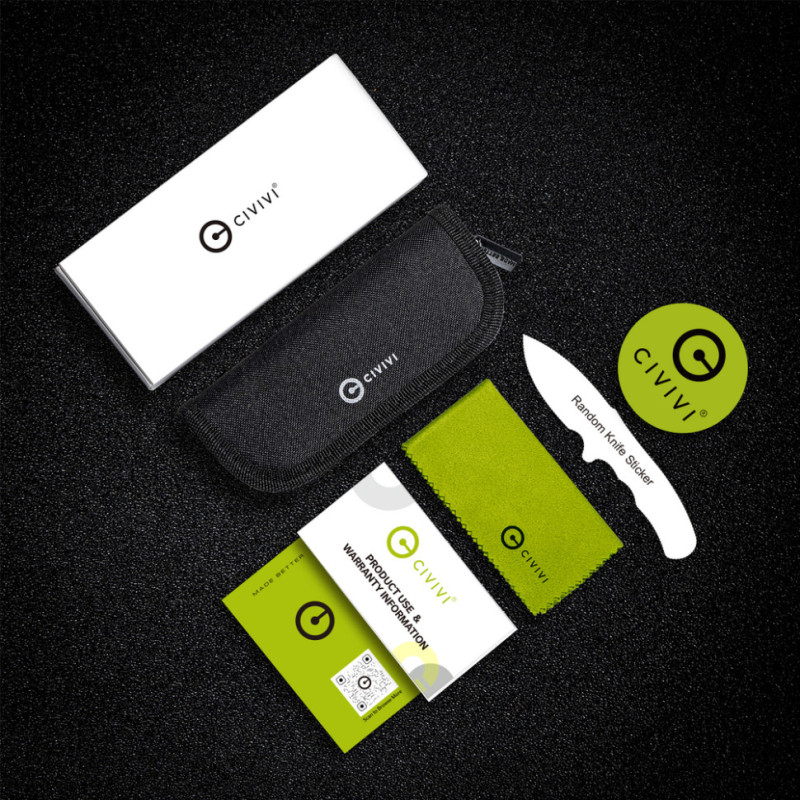 Ніж складаний кишеньковий Civivi Triptych, (7.6 см) 14C28N / Guibourtia Wood