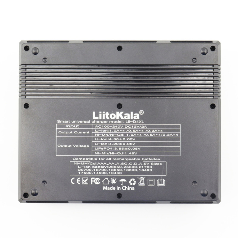 Універсальний зарядний пристрій LiitoKala Lii-D4XL EU на 4 канали