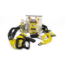 Петлі TRX EasyFit Suspension Trainer (P1) (підвісні тренувальні петлі), Довжина 100-140 см, Ширина строп 3,8 см, Макс. вага 160 кг, Жовто-чорний