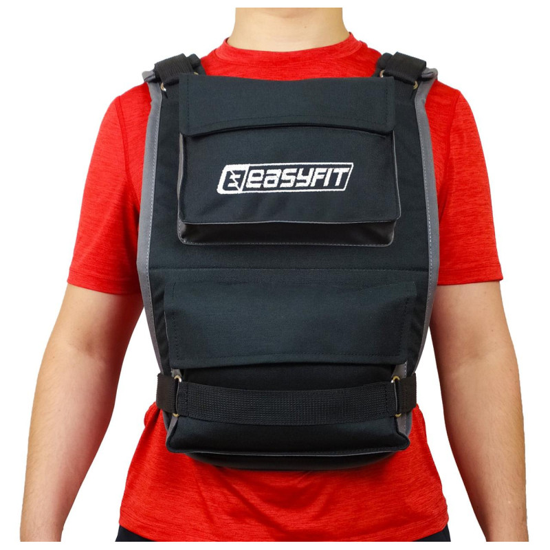 Жилет-обтяжувач EasyFit набірний з філерами, Макс. вага до 20 кг, Кордура, Чорний