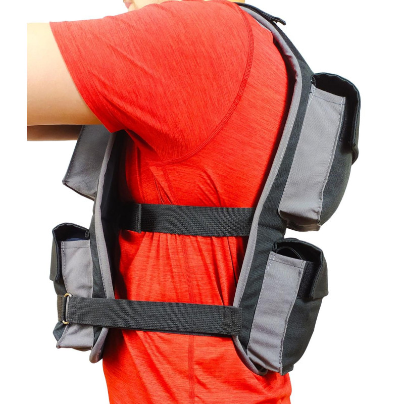 Жилет-обтяжувач EasyFit набірний з філерами, Макс. вага до 20 кг, Кордура, Чорний