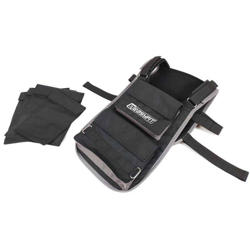 Жилет-обтяжувач EasyFit набірний з філерами, Макс. вага до 20 кг, Кордура, Чорний