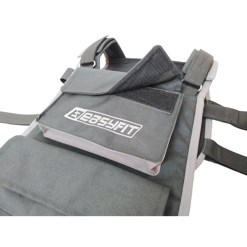 Жилет-обтяжувач EasyFit набірний з філерами, Макс. вага до 20 кг, Кордура, Чорний