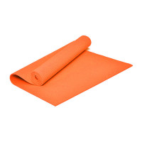 Коврик EasyFit для пилатеса, фитнеса и йоги, 173x61 см, толщина 6 мм, ПВХ, оранжевый