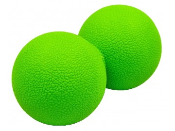 Масажний м'ячик EasyFit TPR подвійний 12х6 см зелений