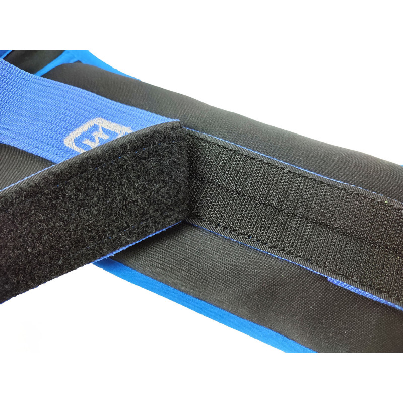 Обтяжувачі для ніг та рук EasyFit MYAKI з металом, Вага 1 кг, Довжина 22 см, Неопрен, Сталева гранула, Чорно-синій