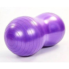 М'яч для фітнесу EasyFit Peanut (фітбол горіх-арахіс), Діаметр 45 см, Довжина 90 см, Фіолетовий 