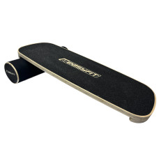 Балансувальна дошка (баланс борд з валиком) EasyFit, Довжина 75 см, Ширина 30 см, Дерево, Чорний