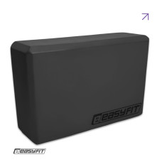 Блок для йоги EasyFit EVA, 23х15,5 см, чорний