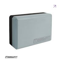 Блок для йоги EasyFit Polarity (stone), Довжина 23 см, Ширина 15 см, EVA-полімер, Сіро-чорний