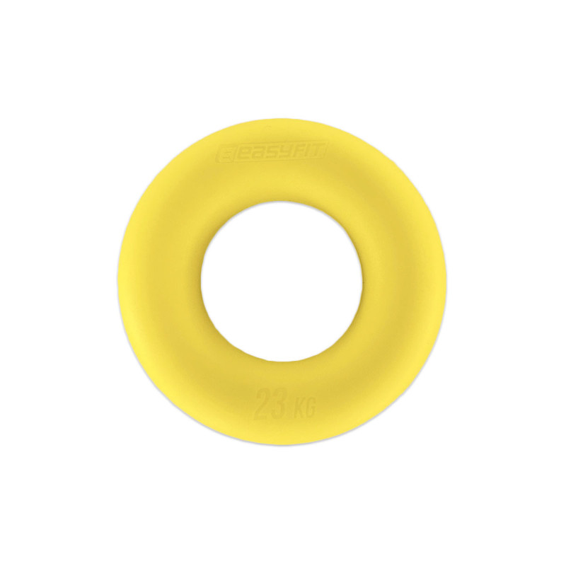 Эспандер кольцо кистевой EasyFit Ring, Диаметр 9 см, Сопротивление 23 кг, Силикон, Желтый