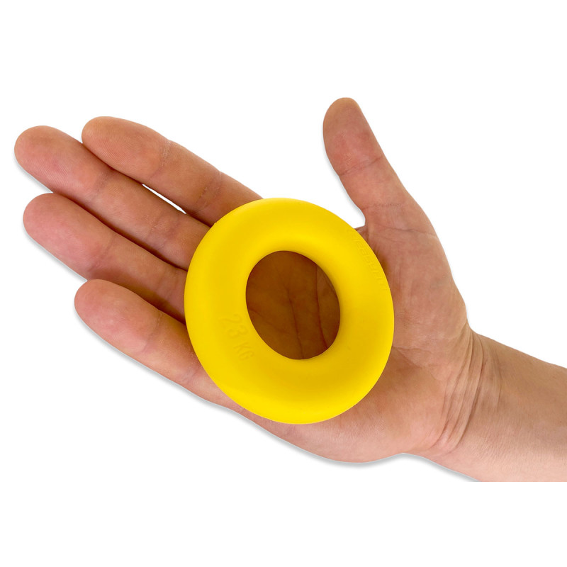 Эспандер кольцо кистевой EasyFit Ring, Диаметр 9 см, Сопротивление 23 кг, Силикон, Желтый