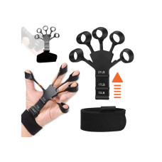 Еспандер для пальців рук EasyFit Spiderweb, Довжина 10 см, Ширина 11,5 см, Силікон, Чорний