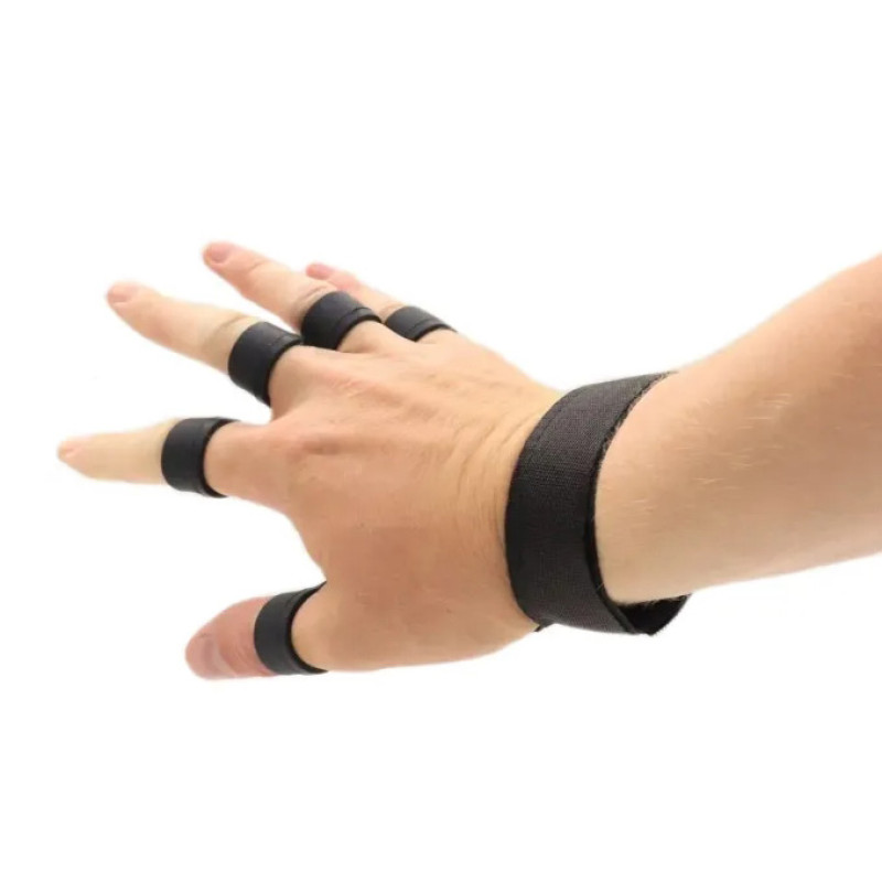 Еспандер для пальців рук EasyFit Spiderweb, Довжина 10 см, Ширина 11,5 см, Силікон, Чорний