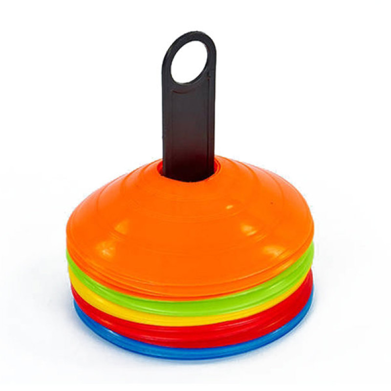 Фішки для розмітки EasyFit (набір 50 шт), Діаметр 20 см, М'який пластик, Різнокольорові