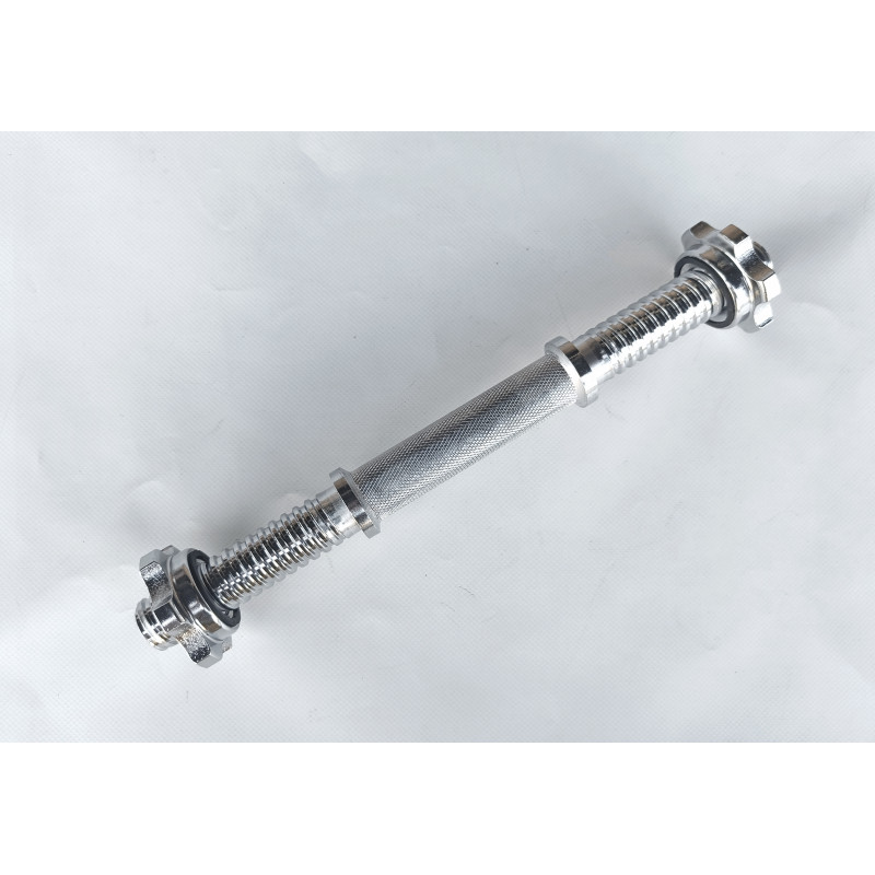 Гантельний гриф EasyFit хромований, Довжина 35 см, Діаметр 28 мм, Сталь, Для силових тренувань