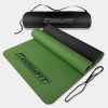 Двошаровий килимок EasyFit для пілатесу, фітнесу та йоги з чохлом, 183x61 см, товщина 6 мм, TPE/TC, ECO-Friendly, зелено-чорний