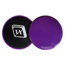 Диски для глайдинга EasyFit (пара), Диаметр 18 см, Максимальная нагрузка 120 кг, Пластик, Фиолетовый