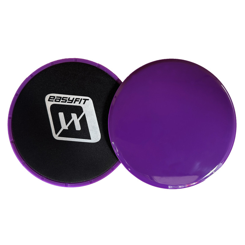 Диски для глайдинга EasyFit (пара), Диаметр 18 см, Максимальная нагрузка 120 кг, Пластик, Фиолетовый