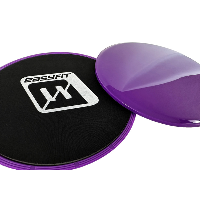 Диски для глайдинга EasyFit (пара), Диаметр 18 см, Максимальная нагрузка 120 кг, Пластик, Фиолетовый