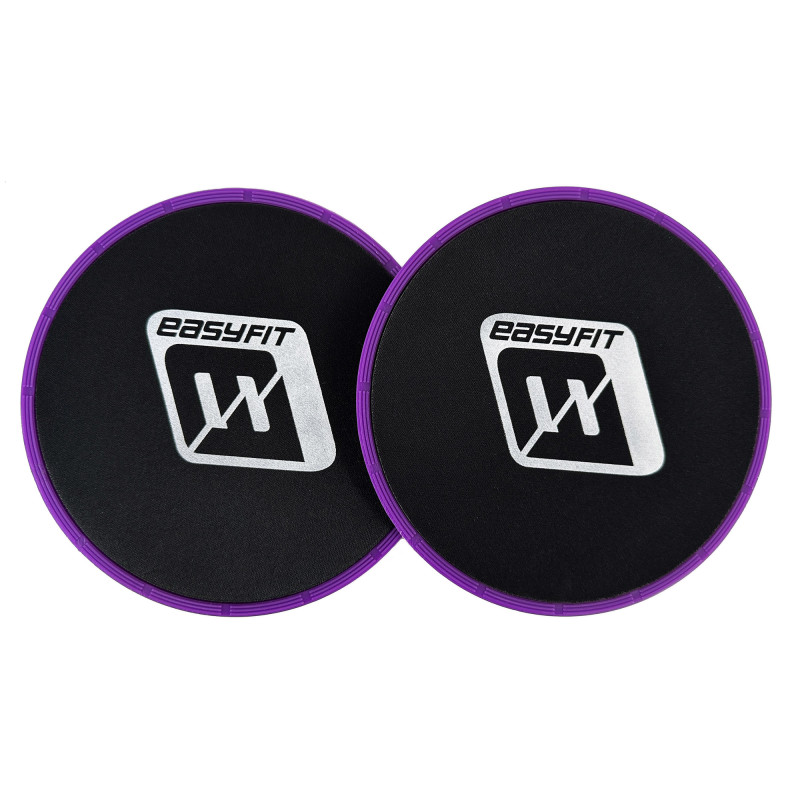 Диски для глайдинга EasyFit (пара), Диаметр 18 см, Максимальная нагрузка 120 кг, Пластик, Фиолетовый