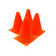 Конусы-фишки (набор 4 шт) EasyFit, Высота 17 см, ПВХ, Оранжевый, Для разметки, тренировок и футбола