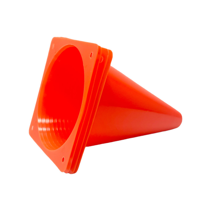 Конусы-фишки (набор 4 шт) EasyFit, Высота 17 см, ПВХ, Оранжевый, Для разметки, тренировок и футбола