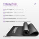 Коврик EasyFit для пилатеса и фитнеса, 180x60 см, толщина 10 мм, NBR, черный