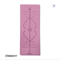 Профессиональный коврик EasyFit Pro для йоги, 184x68 см, толщина 5 мм, каучук, розовый