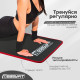Коврик для йоги и фитнеса EasyFit Flex Pro с чехлом, 180x60, толщина 10 мм, NBR, текстурированная нескользящая поверхность, черный с красным кантом