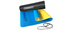 Двошаровий килимок EasyFit для пілатесу, фітнесу та йоги з чохлом, 183x61 см, товщина 6 мм, TPE/TC, ECO-Friendly, синьо-жовтий